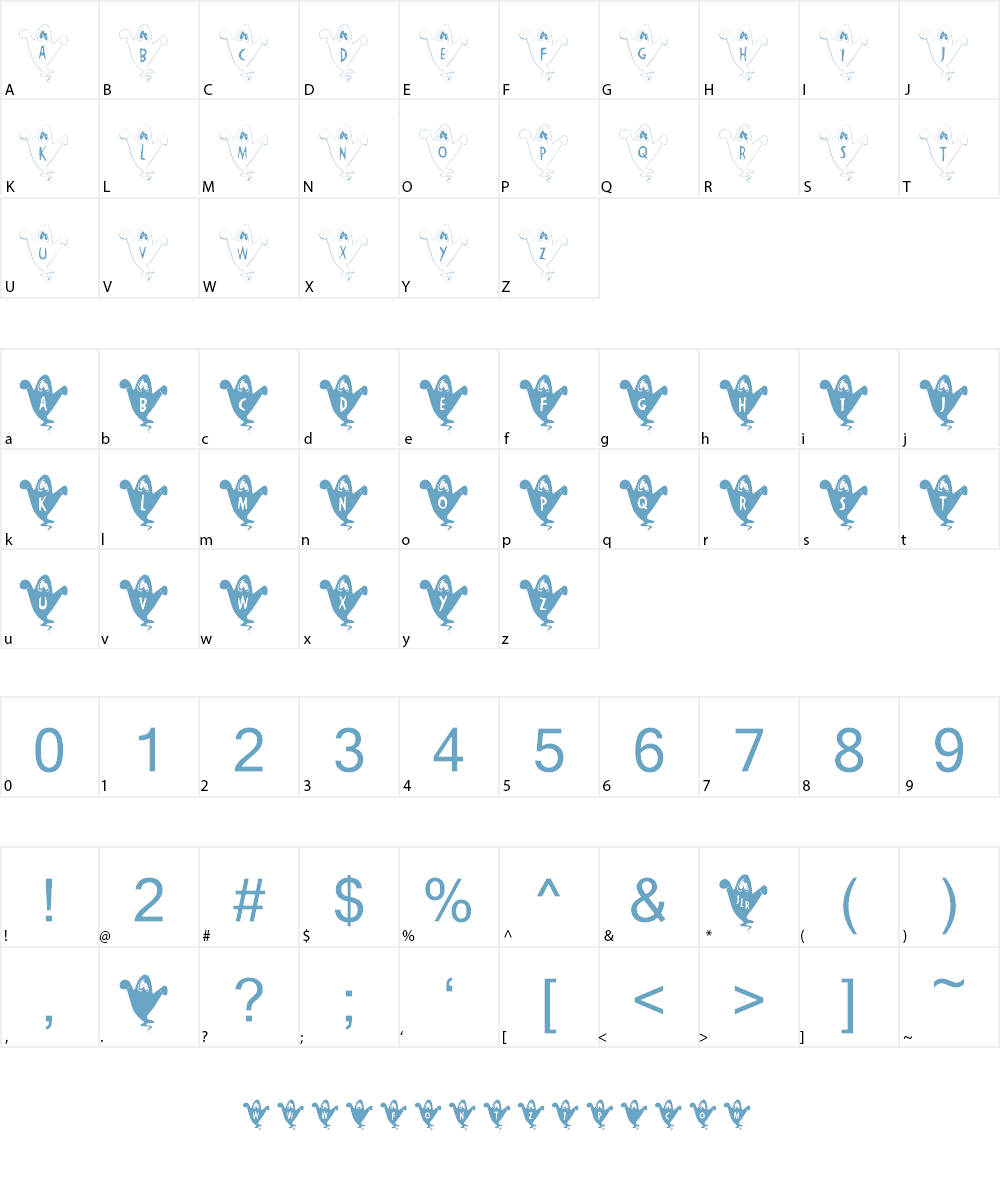 JLR Alphabata BOO! Font Character